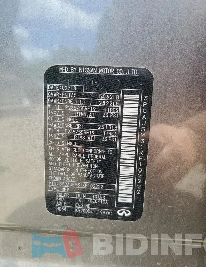 3PCAJ5M31KF102222 Photo# 13