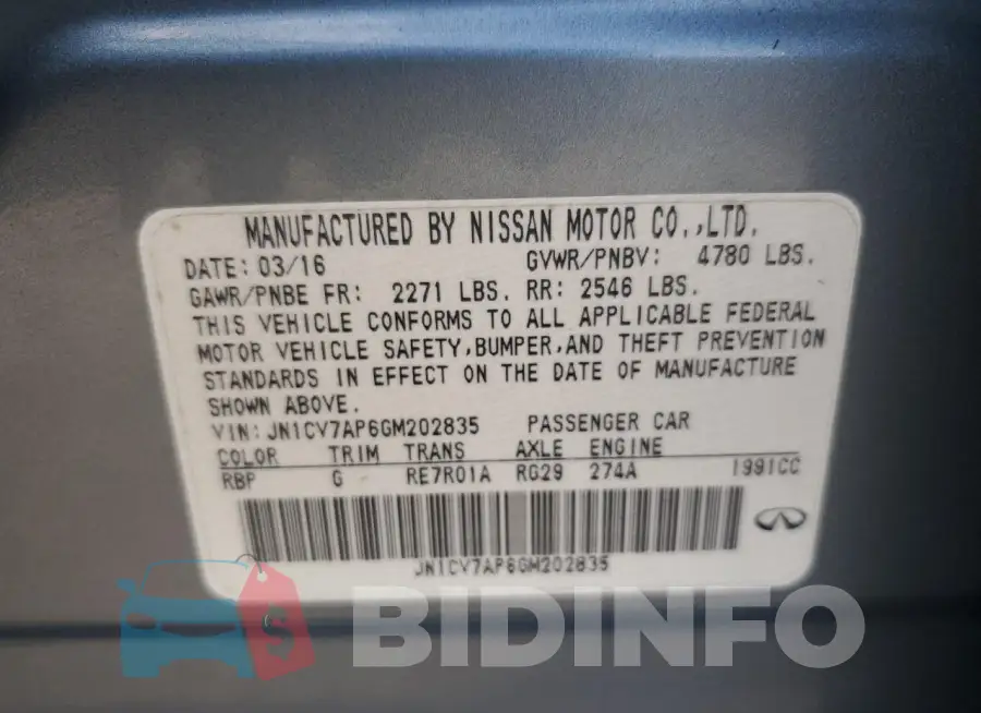 JN1CV7AP6GM202835 Photo# 12