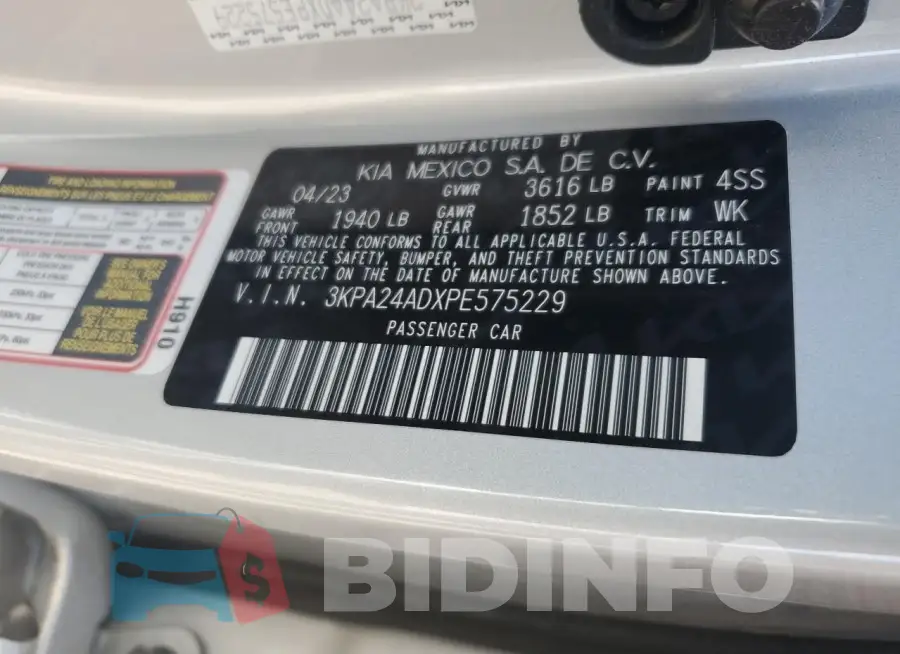 3KPA24ADXPE575229 Photo# 12