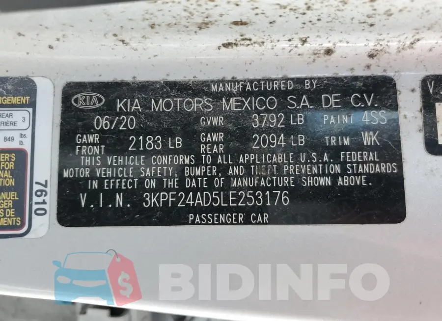 3KPF24AD5LE253176 Photo# 12