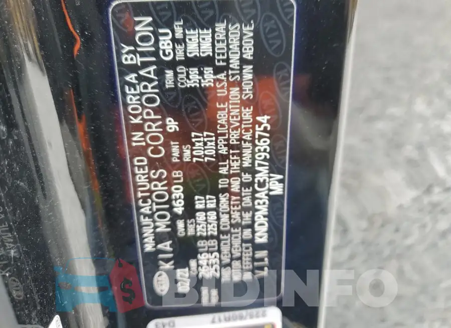 KNDPM3AC3M7936754 Photo# 14