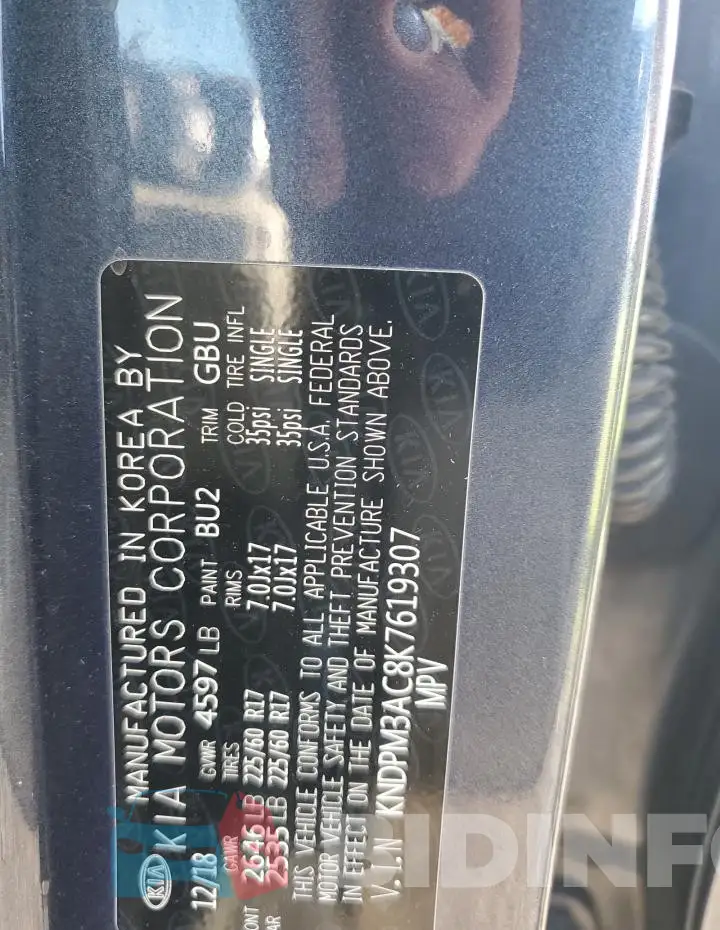 KNDPM3AC8K7619307 Photo# 13