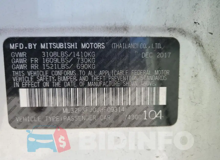 ML32F3FJ0JHF09314 Photo# 12
