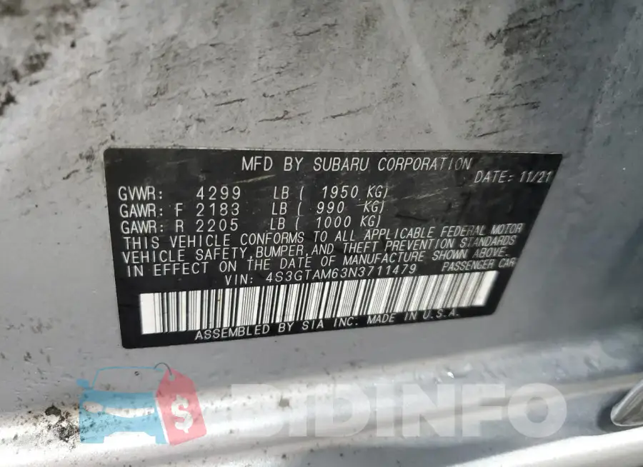 4S3GTAM63N3711479 Photo# 13