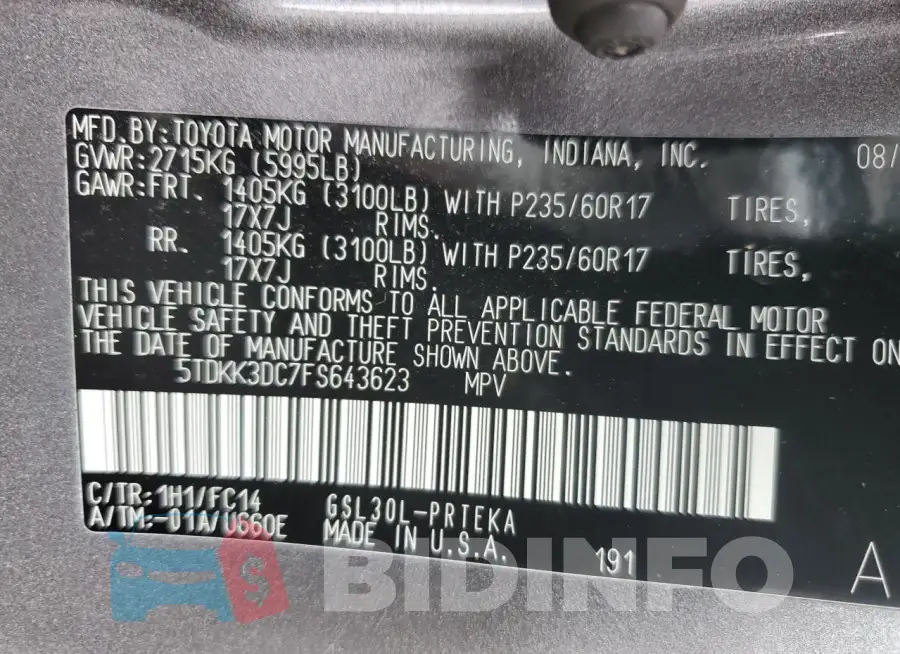 5TDKK3DC7FS643623 Photo# 13