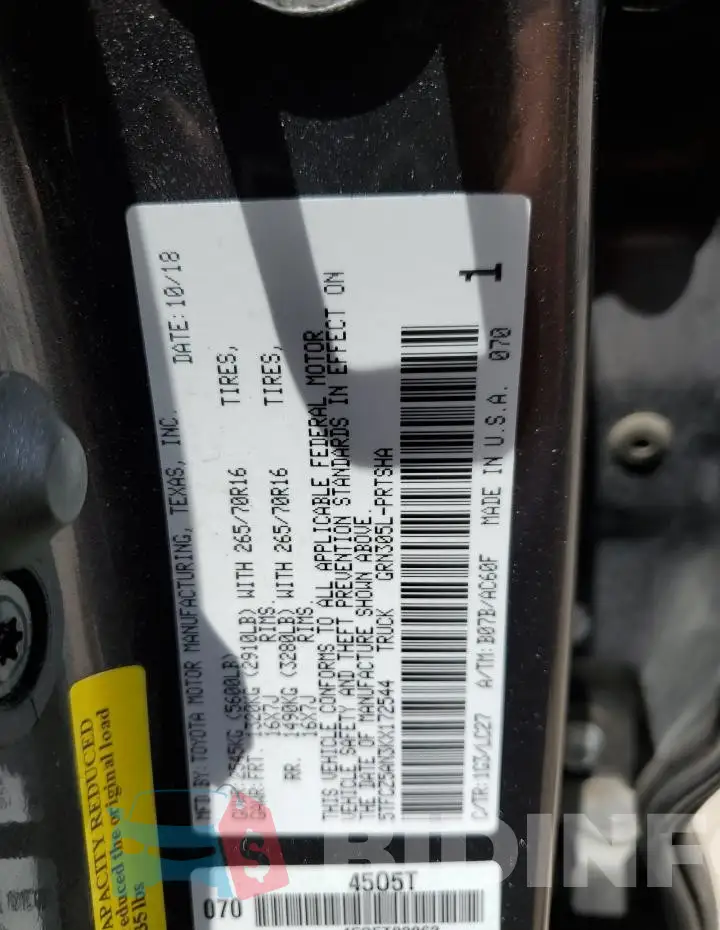 5TFCZ5AN3KX172544 Photo# 12