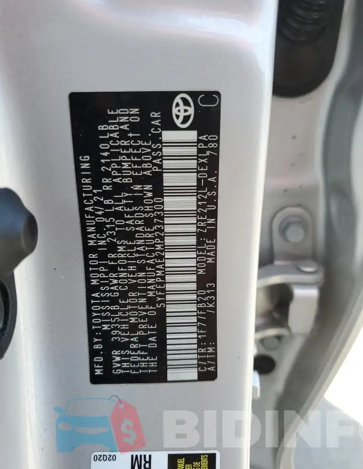 5YFEPMAE2MP237300 Photo# 13