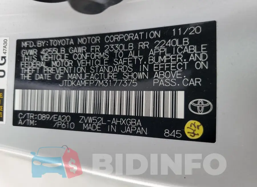 JTDKAMFP7M3177375 Photo# 13