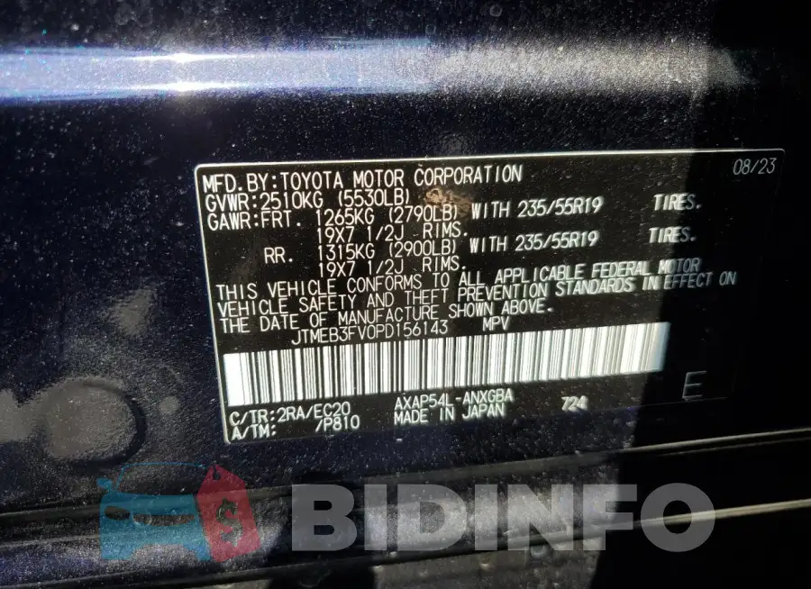 JTMEB3FV0PD156143 Photo# 14