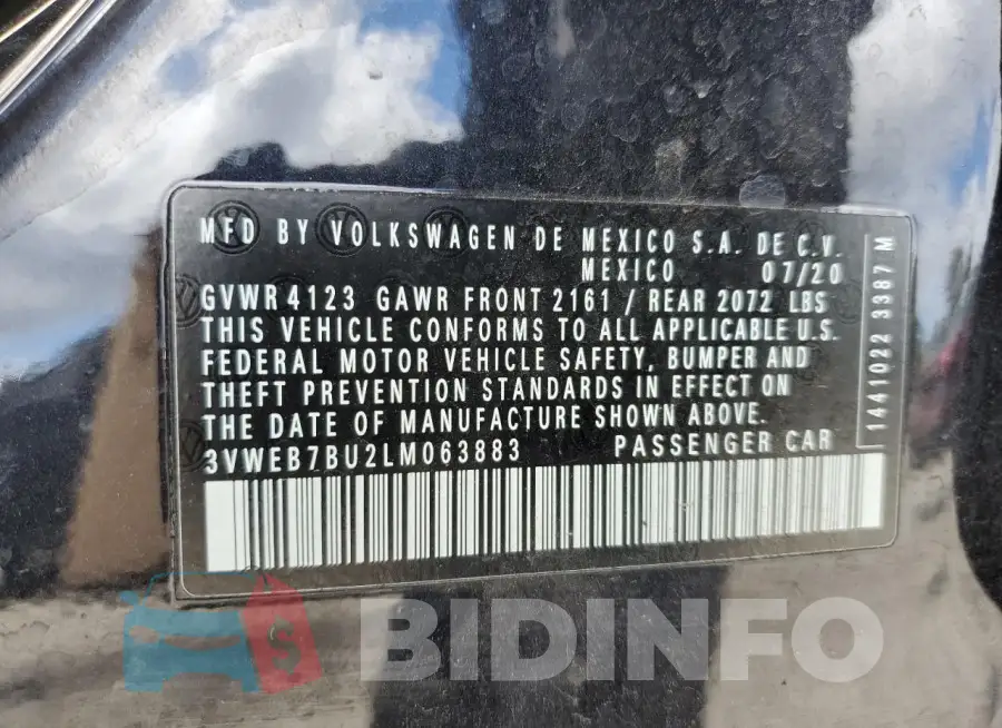 3VWEB7BU2LM063883 Photo# 13