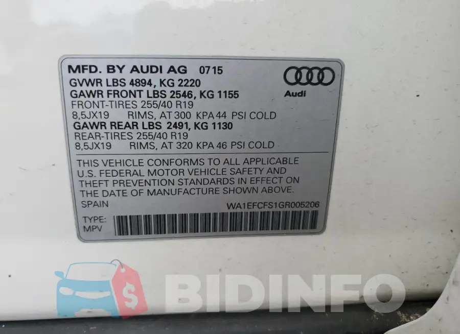 WA1EFCFS1GR005206 Photo# 13