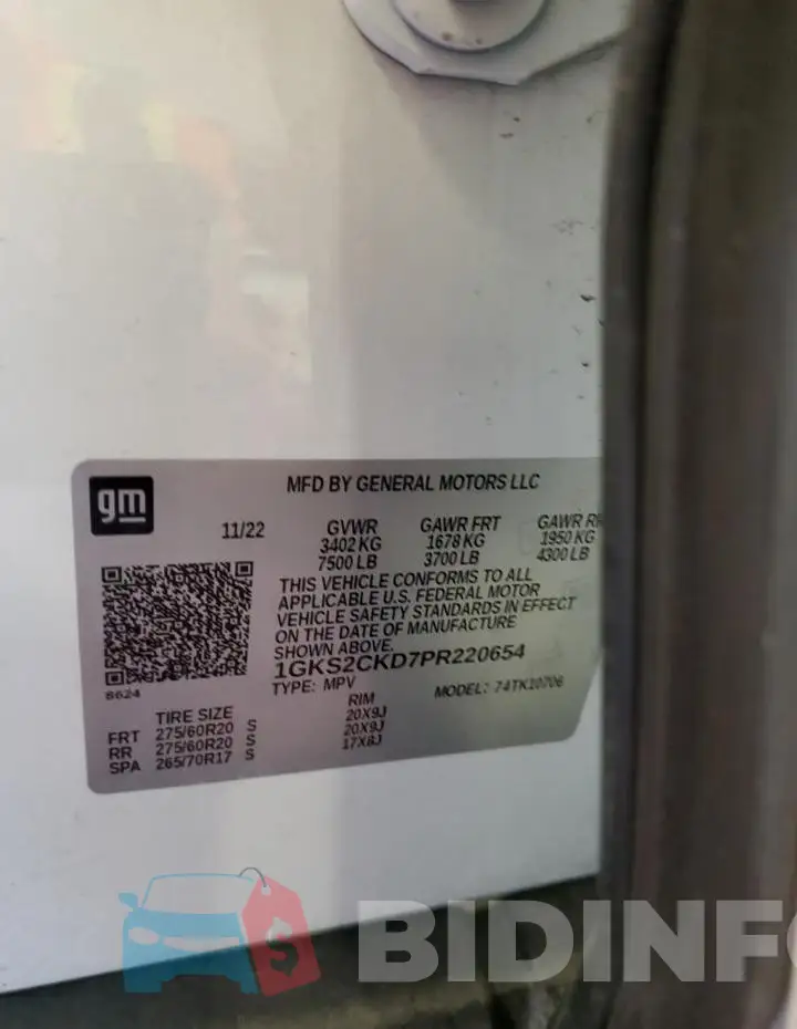 1GKS2CKD7PR220654 Photo# 12