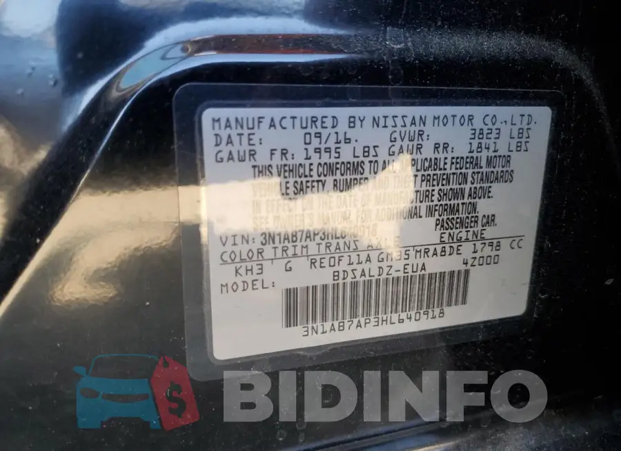 3N1AB7AP3HL640918 Photo# 12