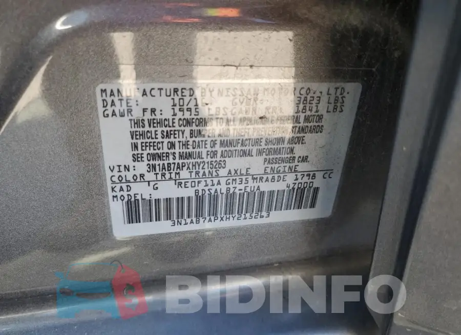 3N1AB7APXHY215263 Photo# 12