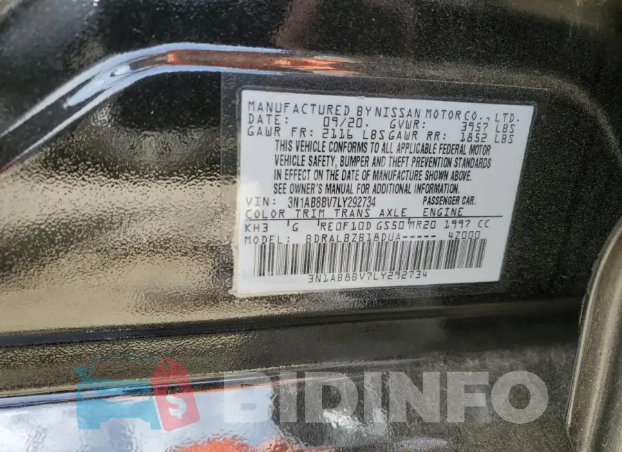 3N1AB8BV7LY292734 Photo# 13