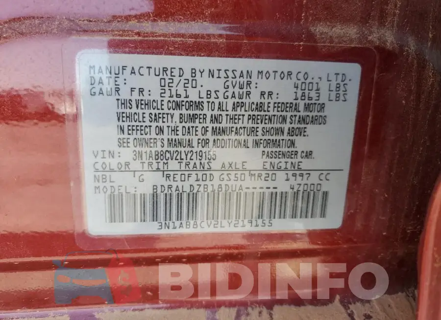 3N1AB8CV2LY219155 Photo# 12