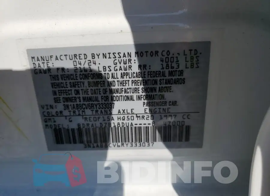 3N1AB8CV6RY333037 Photo# 12