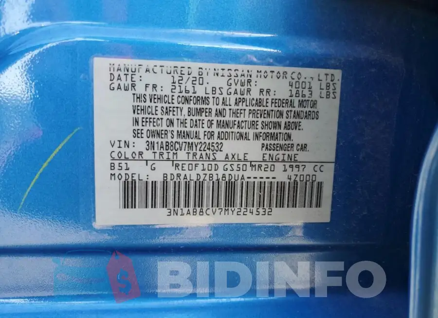 3N1AB8CV7MY224532 Photo# 12