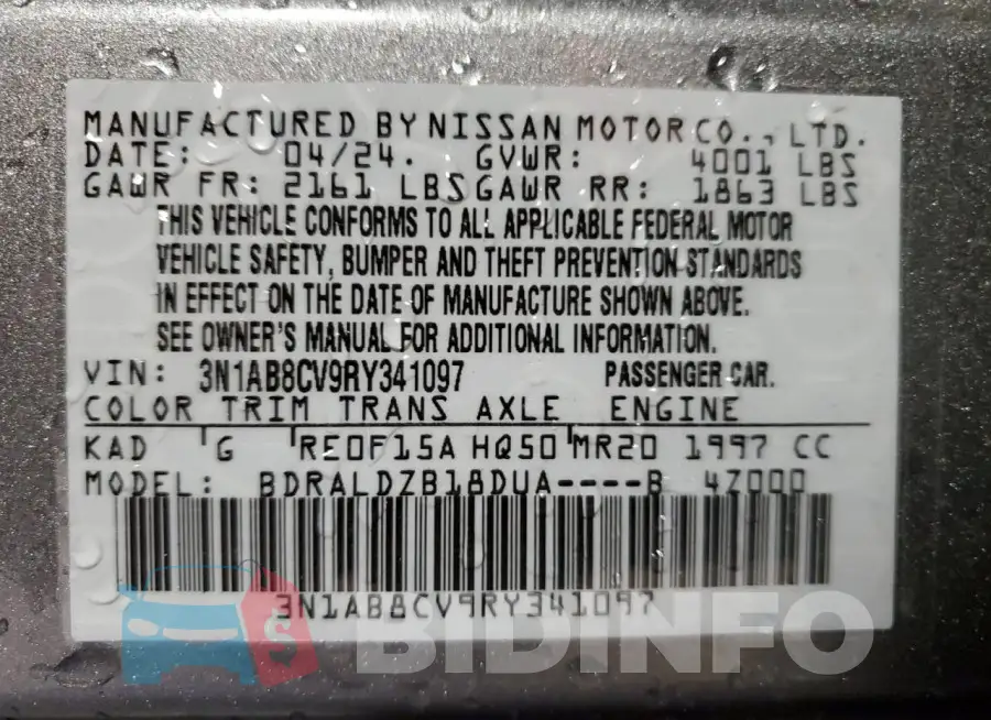 3N1AB8CV9RY341097 Photo# 12