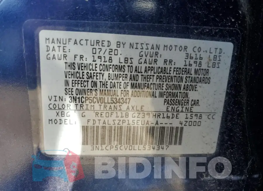 3N1CP5CV0LL534347 Photo# 13