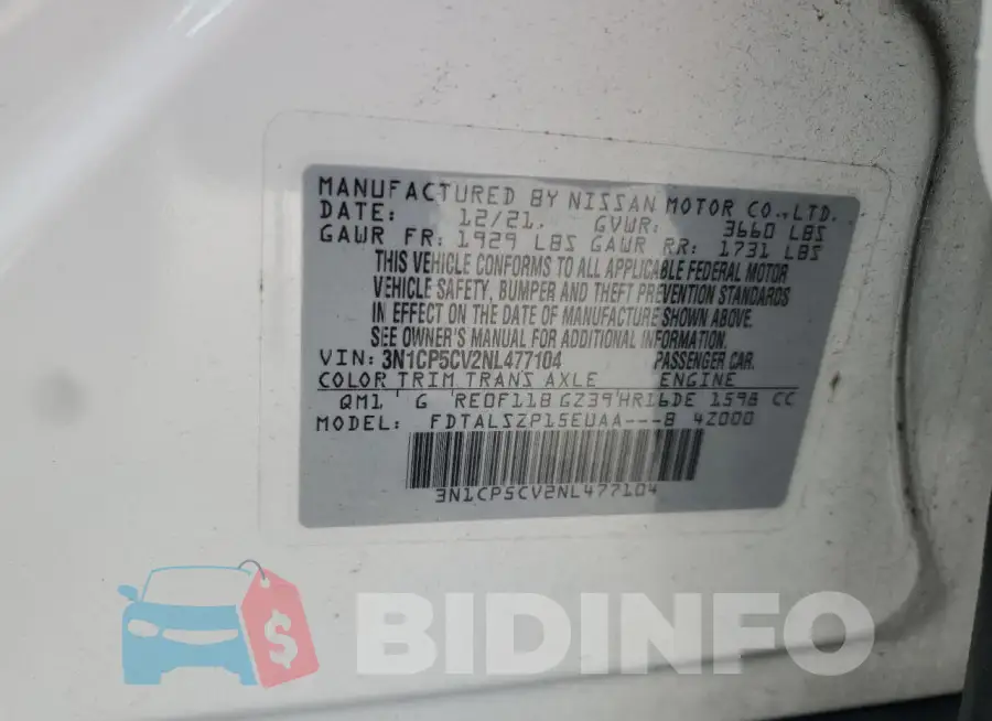 3N1CP5CV2NL477104 Photo# 12