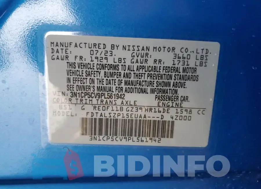 3N1CP5CV9PL561942 Photo# 12