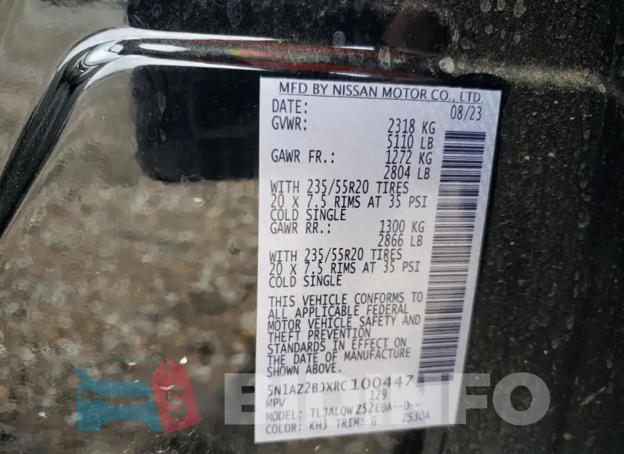 5N1AZ2BJXRC100447 Photo# 14
