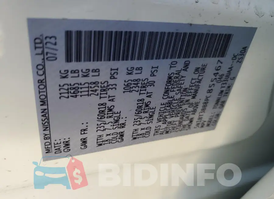 5N1BT3BB8PC855467 Photo# 13