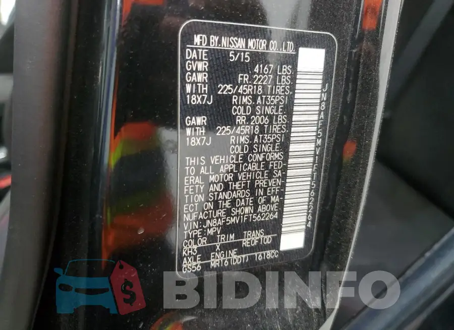 JN8AF5MV1FT562264 Photo# 13