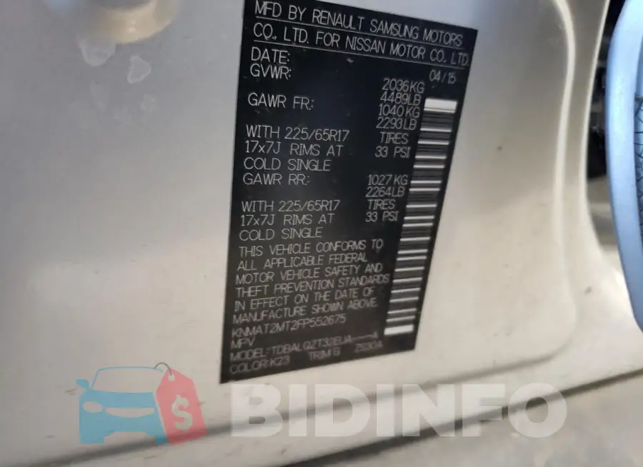 KNMAT2MT2FP552675 Photo# 13