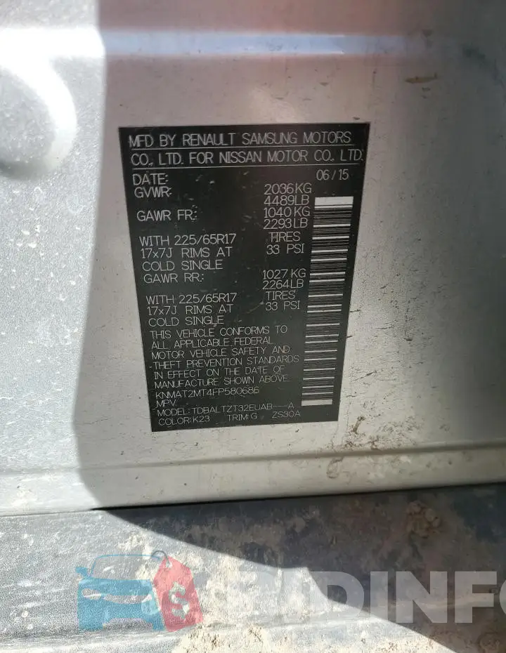 KNMAT2MT4FP580686 Photo# 12
