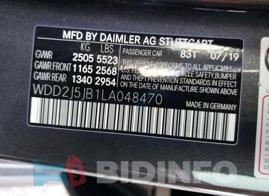 WDD2J5JB1LA048470 Photo# 13