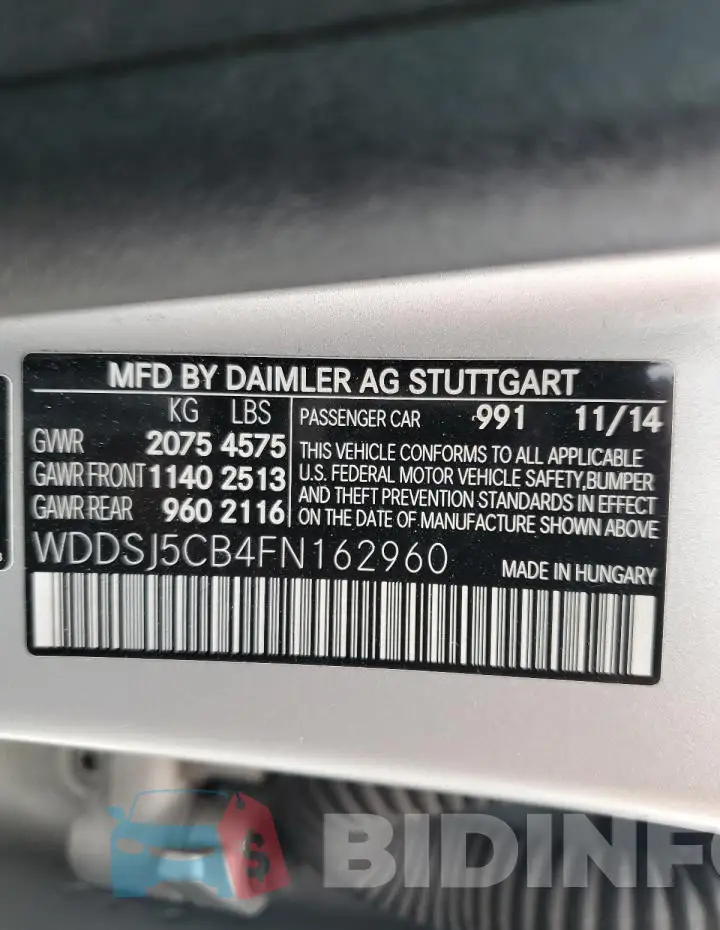 WDDSJ5CB4FN162960 Photo# 13