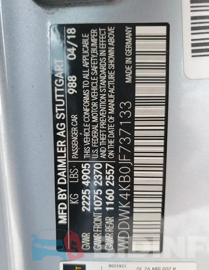 WDDWK4KB0JF737133 Photo# 12