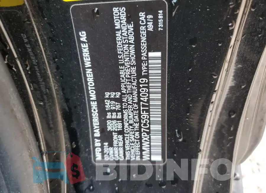 WMWXP7C59FT740919 Photo# 12