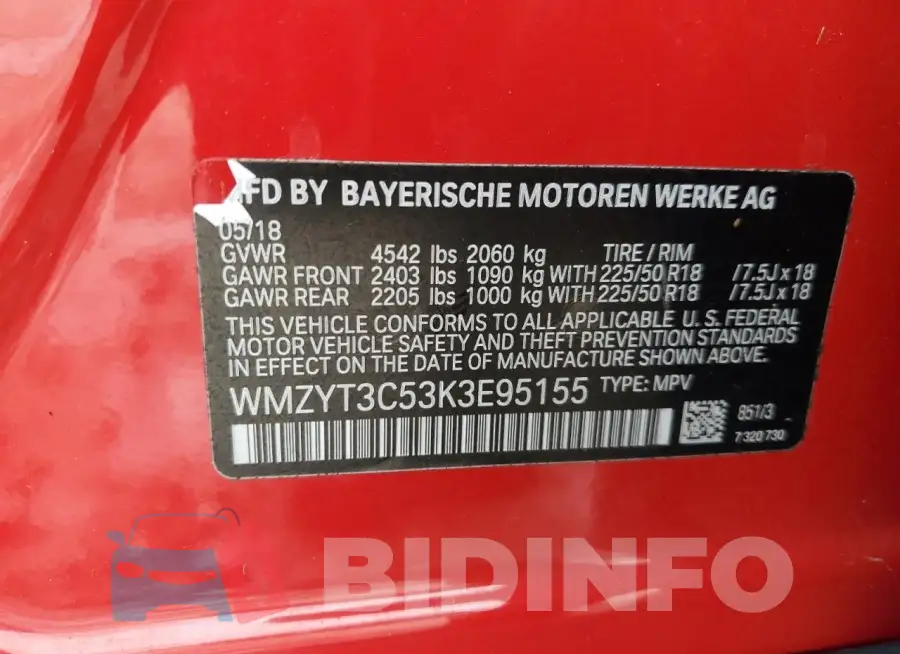 WMZYT3C53K3E95155 Photo# 12