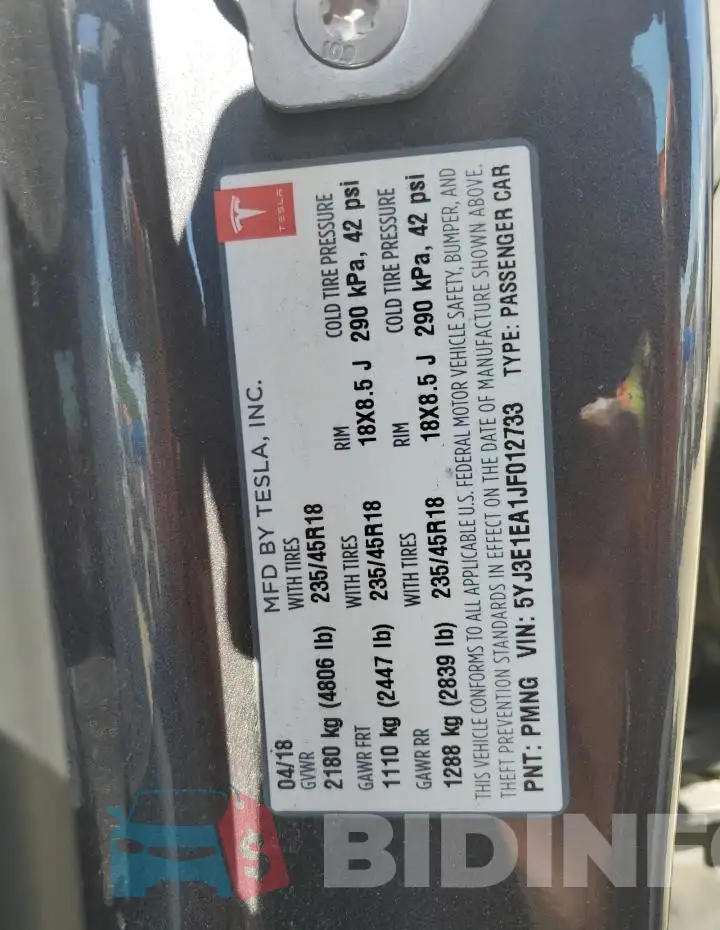 5YJ3E1EA1JF012733 Photo# 13