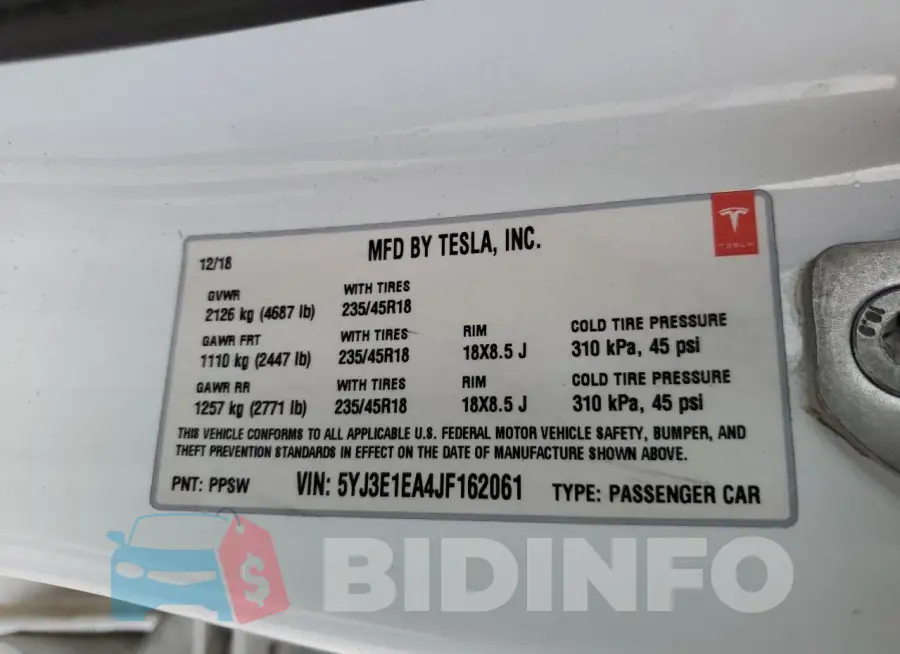 5YJ3E1EA4JF162061 Photo# 13