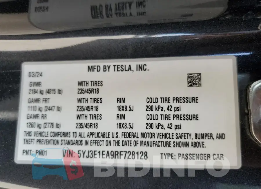 5YJ3E1EA9RF728128 Photo# 13