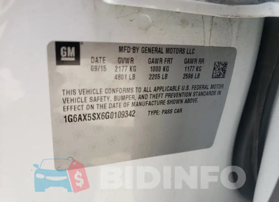 1G6AX5SX6G0109342 Photo# 12