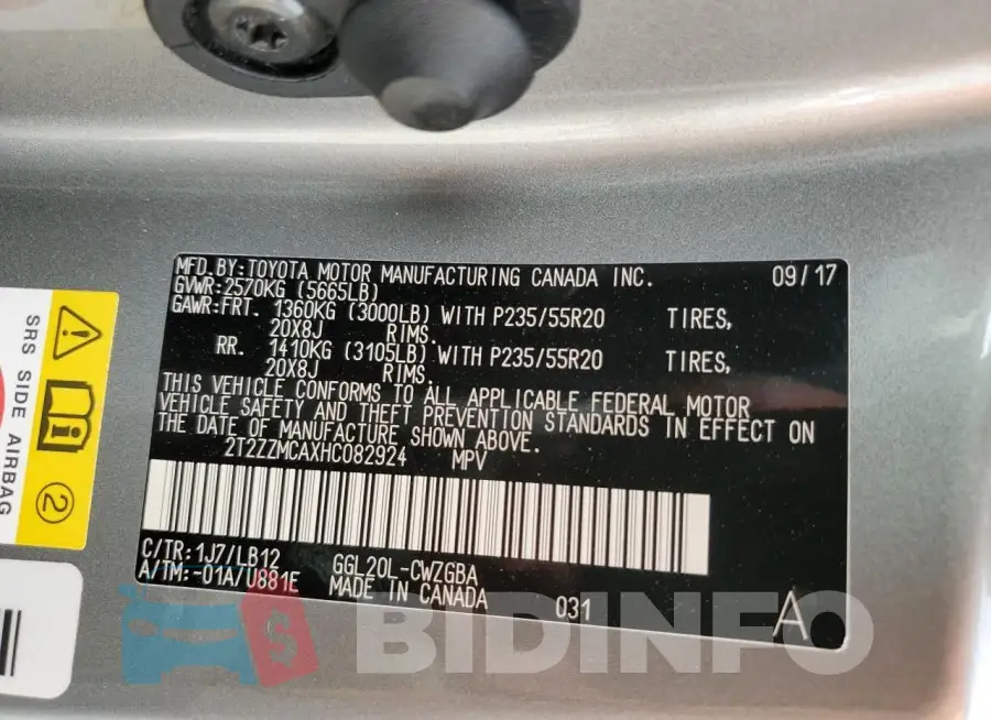 2T2ZZMCAXHC082924 Photo# 14