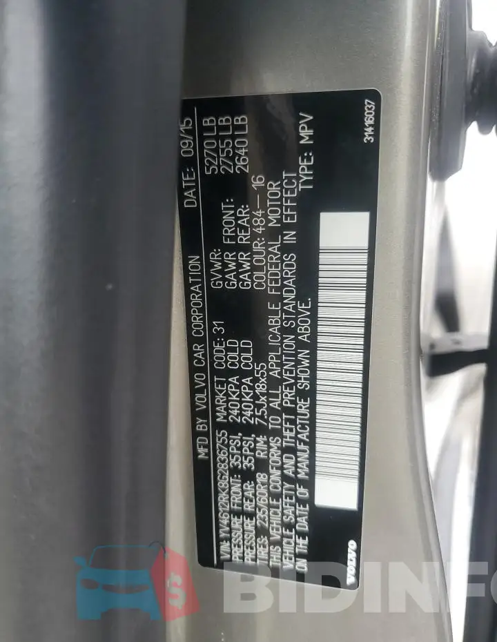YV4612RK8G2836755 Photo# 13