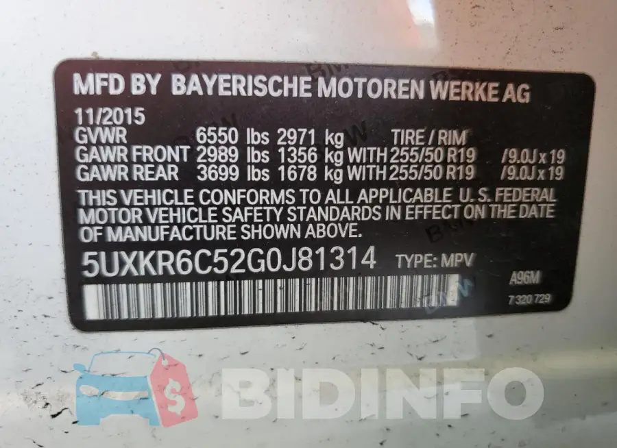 5UXKR6C52G0J81314 Photo# 13