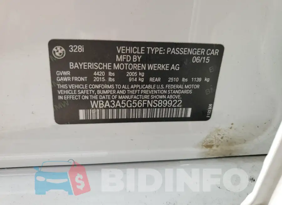 WBA3A5G56FNS89922 Photo# 12