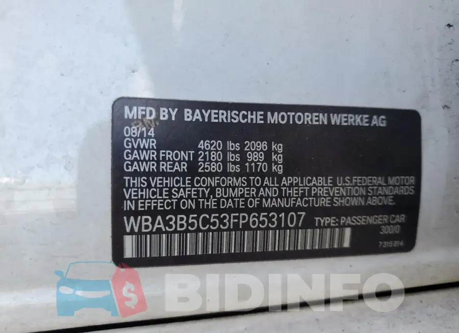 WBA3B5C53FP653107 Photo# 12