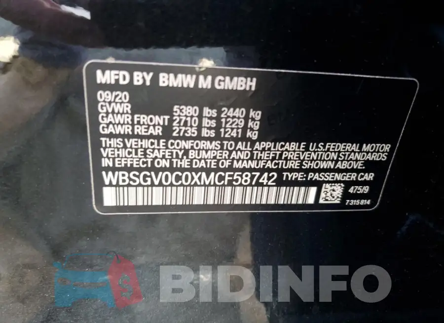 WBSGV0C0XMCF58742 Photo# 13