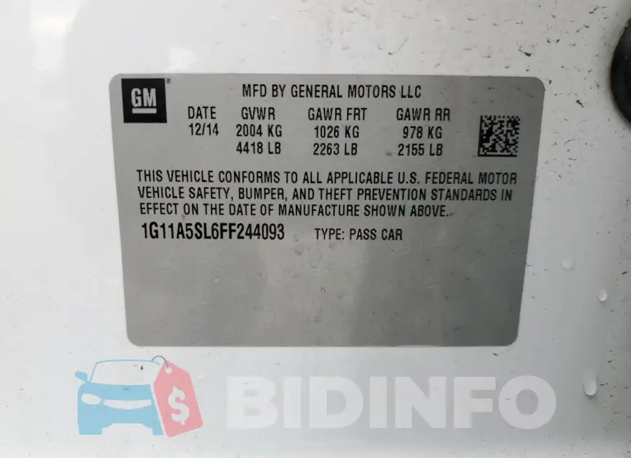 1G11A5SL6FF244093 Photo# 12
