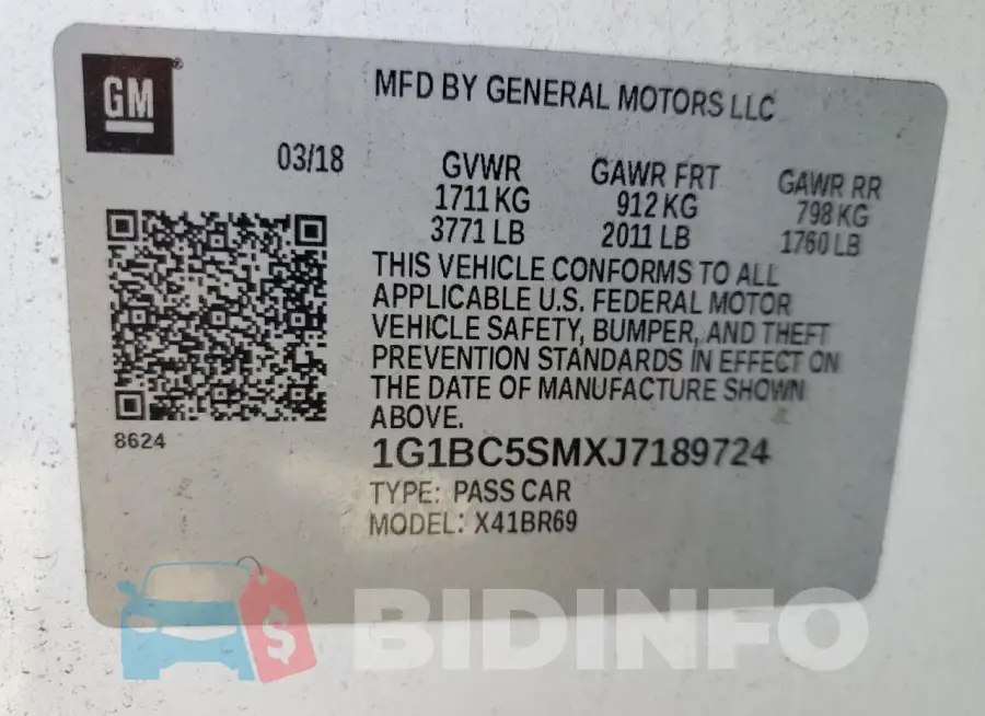 1G1BC5SMXJ7189724 Photo# 13