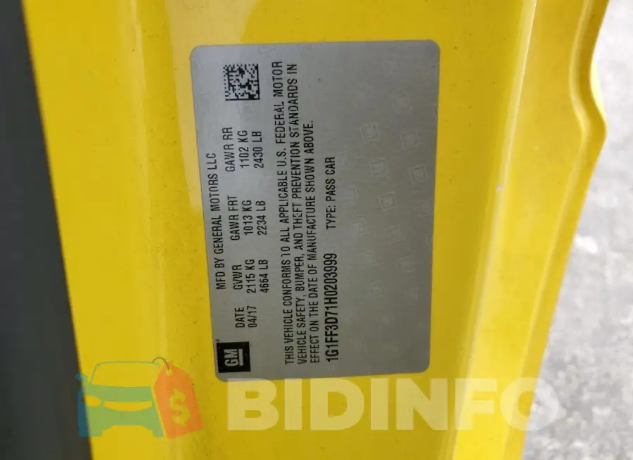 1G1FF3D71H0203999 Photo# 13