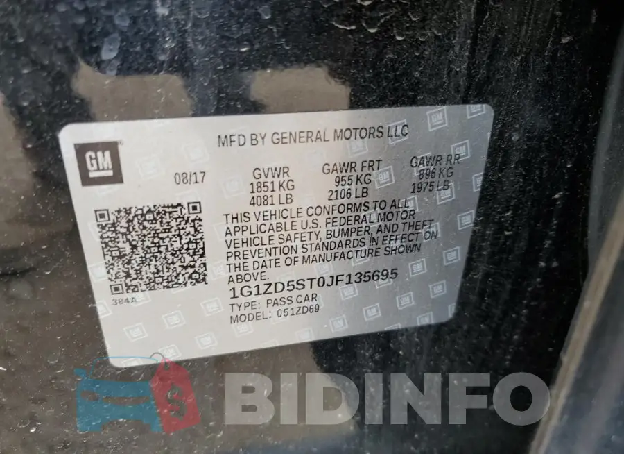 1G1ZD5ST0JF135695 Photo# 12